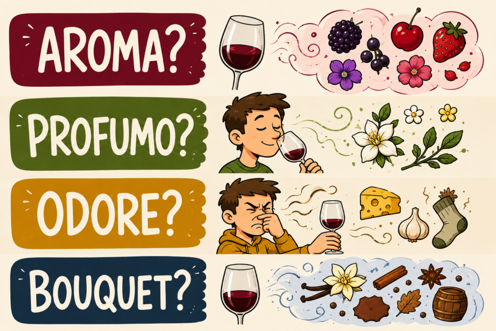 Differenze tra aroma, profumo, odore, bouquet nel vino